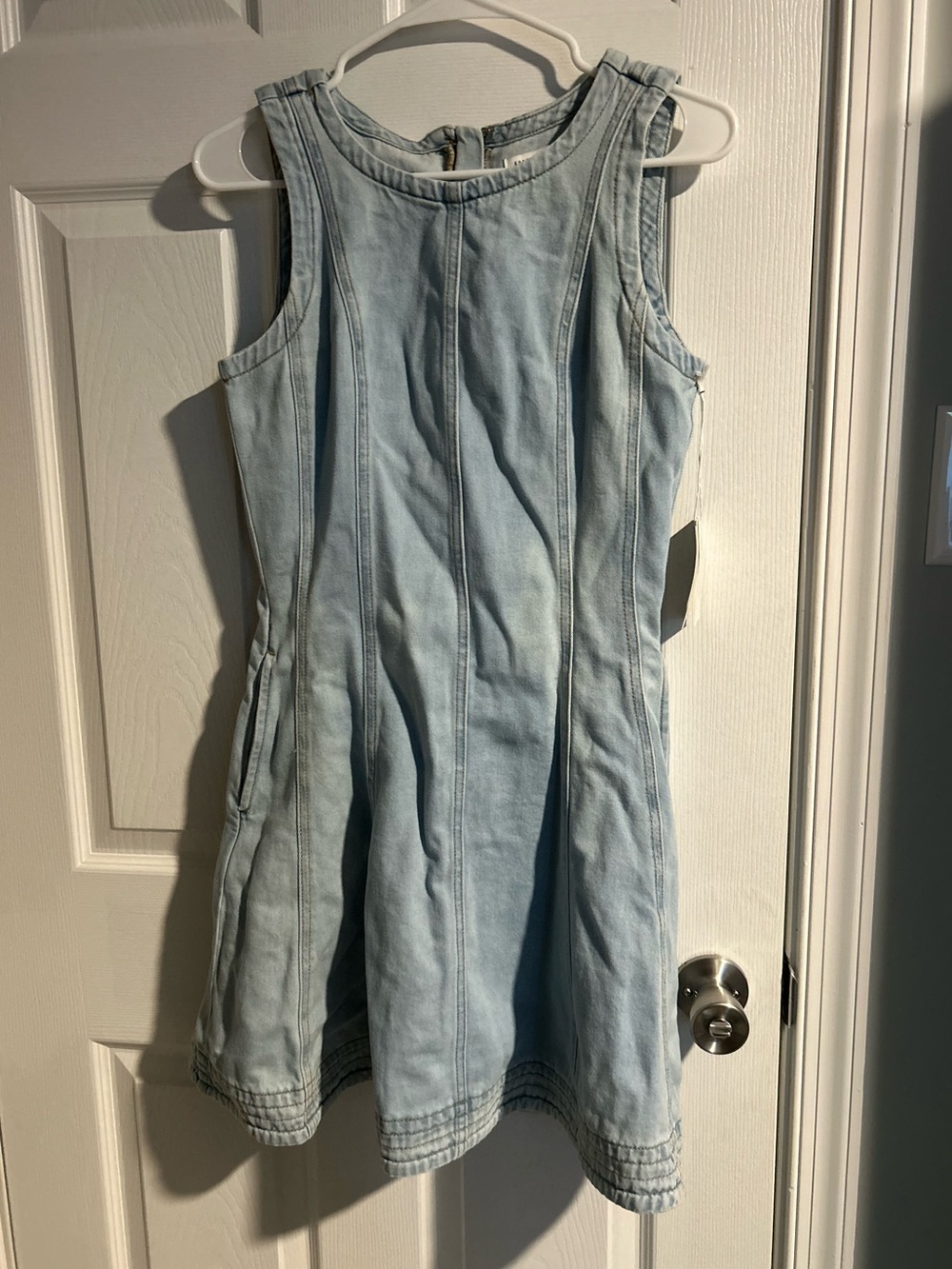 NWT Faux Denim Dress with Pockets - Free Assembly